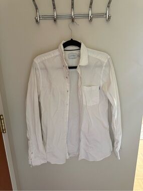 Topman White Button-Down Shirt with Classic Collar